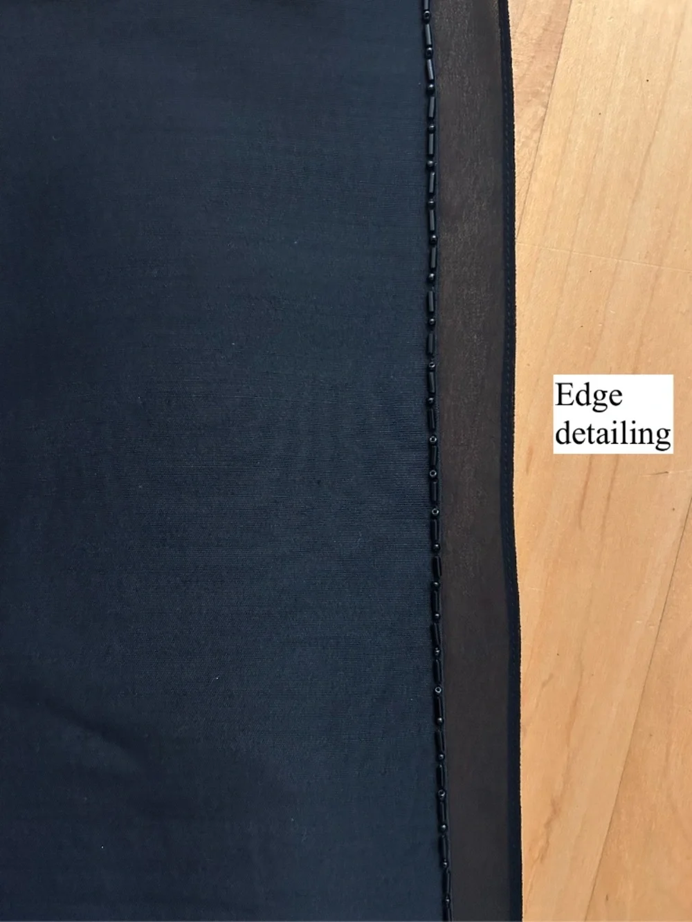 Vintage black tasseled shawl/wrap